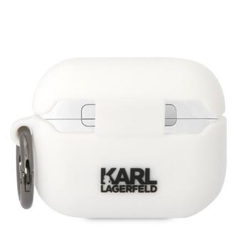Karl Lagerfeld KLAPRUNCHH Защитный чехол для AirPods Pro Silicone Choupette Head 3D / белый (KLAPRUNCHH)