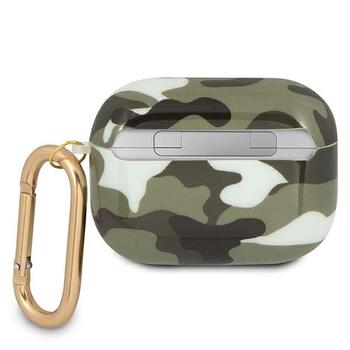 Guess GUAPUCAMA Aizsargapvalks priekš AirPods Pro Camo Collection / haki (GUAPUCAMA)