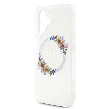 Guess IML Flowers Wreath MagSafe Case Защитный Чехол для Apple iPhone 16 Plus (GUHMP16MHFWFCT)
