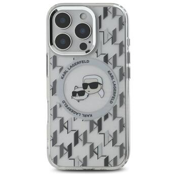 Karl Lagerfeld Hard IML Monogram Karl&Choupette Head MagSafe Case Чехол для Apple iPhone 16 Pro (KLHMP16LHMCKMHT)