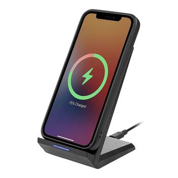 OBAL:ME StandCharger Wireless Charging Stand Беспроводная зарядная подставка 15W / чёрный (OMWSCH01)