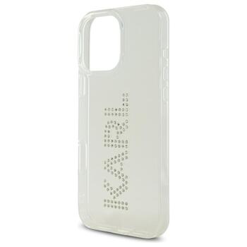 Karl Lagerfeld KLHCP16XHKLSTDCT Hardcase IML Rhinestones Logo Aizsargapvalks priekš iPhone 16 Pro Max 6.9