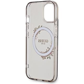 Guess GUHMP15SHFWFCK Hardcase IML Flowers Wreatch MagSafe Защитный чехол для iPhone 15 / 14 / 13 6.1
