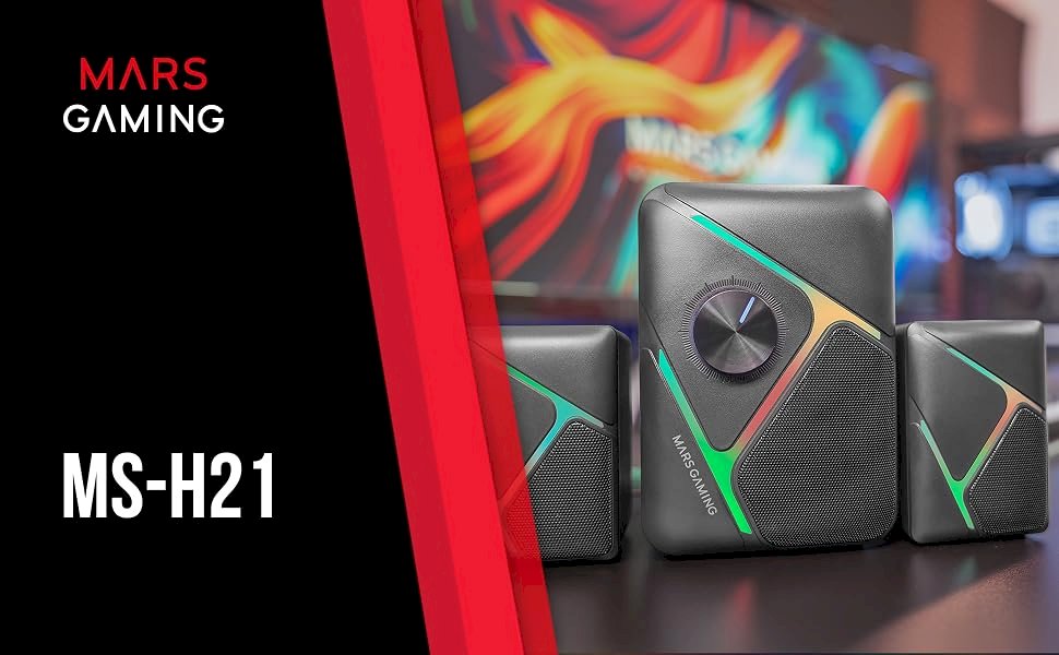Mars Gaming MSH21 Акустическая система для компьютера 2.1 3D 35W / чёрные (MSH21)