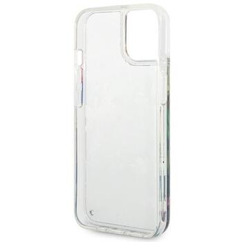 Guess GUHCP14MLFLSB Flower Liquid Glitter Hardcase Защитный чехол для iPhone 14 Plus/15 Plus 6.7