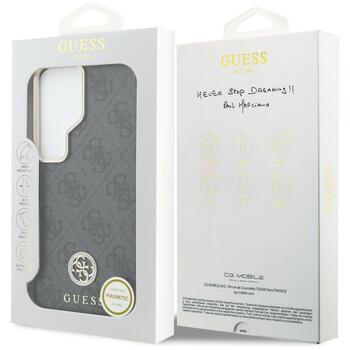 Guess 4G Rhinestone Round Logo MagSafe Защитный чехол для Samsung Galaxy S26 Ultra / чёрный (GUHMS26LP4GRMDEK)