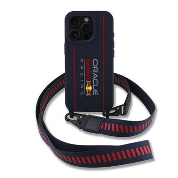 Red Bull Silicone Vertical Logo MagSafe Case + Crossbody Strap Чехол и ремешок через плечо для Apple iPhone 16 Pro (RBHMP16L24SISOLRV)