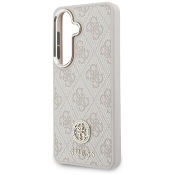 Guess 4G Big Rhinestone Triangle Strap MagSafe Защитный чехол для Samsung Galaxy S26 / розовый (GUHMS26SP4G4DCSP)