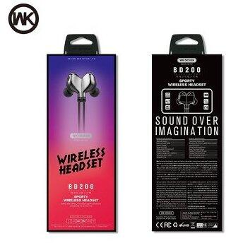 WK-Design Hi-Fi BD200 Премиум Bluetooth 4.2 / A2DP / HFP / HSP / AVRCP / Спортивные наушники (WK-BD600/WH)