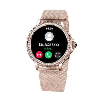 VELTORI Smartwatch VT320-1 Смарт-часы с золотым браслетом + розовым силиконовым ремешком / золотой (VT320-1)