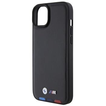 BMW Leather Stamp Tricolor Back Case Защитный Чехол для Apple iPhone 15 Plus (BMHCP15M22PTDK)