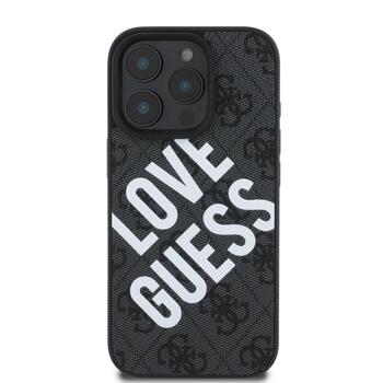 Guess PU Leather 4G Big Love Logo MagSafe Case Защитный чехол для iPhone 16 Pro / чёрный (GUHMP16LP4PLGWK)