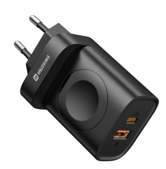 Swissten Travel Tīkla Lādētājs USB-A / USB-C / iWatch (22045520)