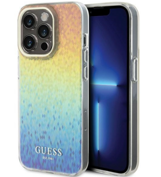 Guess IML Faceted Mirror Disco Iridescent Case Защитный Чехол для iPhone Apple 15 Pro Max (GUHCP15XHDECMI)