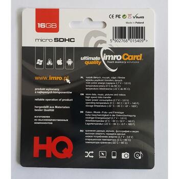 Imro Карта Памяти microSDHC 16GB / cl. 6 (MicroSD4/16G)