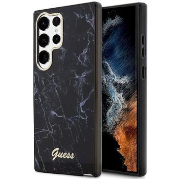Guess GUHCS23LPCUMAK Marble Hardcase Защитный чехол для S23 Ultra S918 / чёрный (GUHCS23LPCUMAK)
