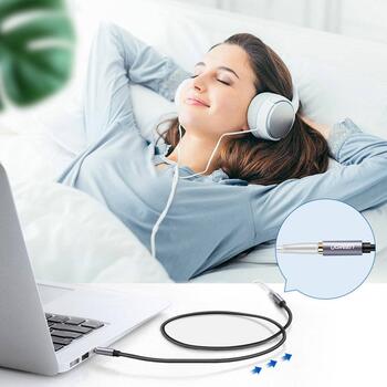 UGREEN AV118 Cable Extender Savienojuma kabelis 3.5mm male - 3.5mm male 4pin 2m with mesh (UG-40675)