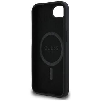Guess Silicone Script Metal Logo MagSafe Чехол для Apple iPhone 16e (GUHMPSE4SMBSLK)