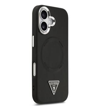 Guess PU Leather Triangle Logo MagSafe Case Чехол для Apple iPhone 17 (GUHMP17SPSDTSCMK)