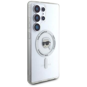 Karl Lagerfeld Button Karl Head Printed Logo MagSafe Чехол для Samsung Galaxy S25 Ultra (KLHMS25LHLSKIH)
