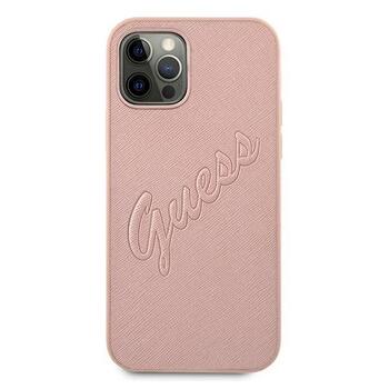 Guess GUHCP12LRSAVSRG Saffiano Vintage Script Защитный чехол для iPhone 12 Pro Max 6,7
