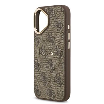 Guess PU Leather 4G Gold Frame MagSafe Case Чехол для Apple iPhone 17 (GUHMP17SP4MSEGCW)