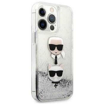 Karl Lagerfeld KLHCP13LKICGLS hardcase Liquid Glitter Karl&Cho Aizsargapvalks priekš iPhone 13 Pro / 13 6,1
