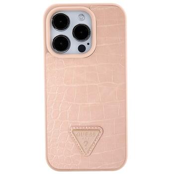 Guess Croco Triangle Logo Защитный Чехол для Apple iPhone 15 Pro Max (GUHCP15XPCRTHCP)