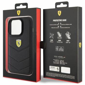 Ferrari Quilted Metal Logo Back Case Защитный Чехол для Apple iPhone 15 Pro (FEHCP15LRDUK)