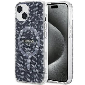 Guess GUHMP15MHGCUSTGK Hardcase IML GCube MagSafe Защитный чехол для iPhone 15 Plus/14 Plus 6.7