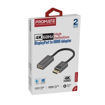 Promate MediaLink-DP Adapter DisplayPort to HDMI 4K@60Hz (MEDIALINKDP)
