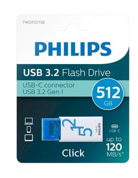 Philips Click Series Gen 1 USB флеш-память 512GB (FM51FD175B/00)