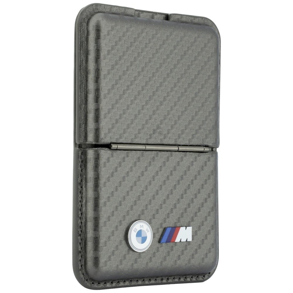 BMW M Carbon Wallet Case Metal Logos MagSafe Telefona maciņš ar rāvējslēdzēju / antracīts (BMOWMCS26PCILA)