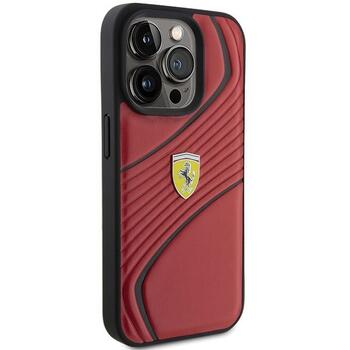 Ferrari Twist Metal Logo Back Case Aizsargapvalks Priekš Apple iPhone 15 Pro (FEHCP15LPTWR)