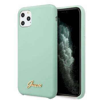 Guess GUHCN65LSLMGG Silicone Vintage Gold Logo Hard Case Защитный чехол для iPhone 11 Pro Max / зелёный (GUHCN65LSLMGG)
