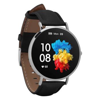 Garett Smartwatch Verona Sieviešu viedpulkstenis AMOLED / Bluetooth / IP67 / GPS / SMS (VERONA_SREB_CZARN_SKOR)