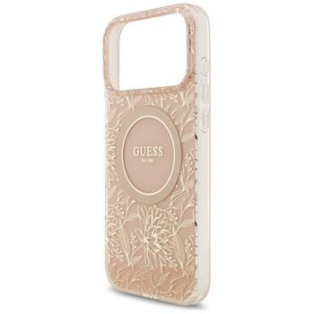 Guess IML Flowers Electro Pearl Strap MagSafe Case Чехол для Apple iPhone 17 Pro Max (GUHMP17XHCPOFPP)