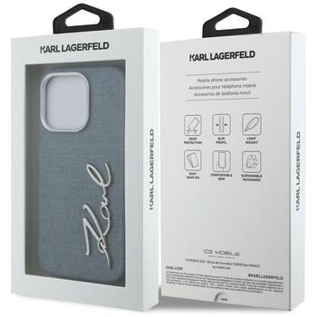 Karl Lagerfeld FW Jeans Signature Logo Aizsargapvalks priekš iPhone 16 Pro Max / zils (KLHCP16XPJFMSVB)
