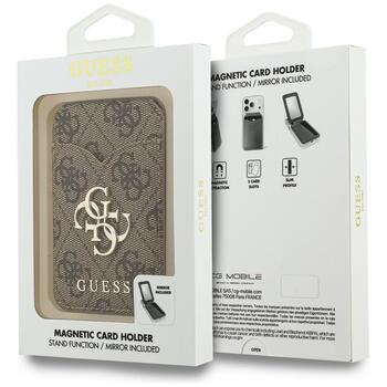 Guess MagSafe Кошелек С Подставкой и Зерколом 4G Коричневый (GUWMSMIP4GW)