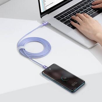 Baseus CAJY000705 Crystal Shine Series Data Cable Кабель для передачи данных USB-C - USB-C 100W 2m / фиолетовый (CAJY000705)