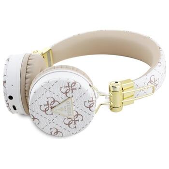 Guess Over-Ear Bluetooth Headphones ENC GUBH70E4PTMH 4G Triangle Round Shape Bezvadu austiņas / balts (GUBH70E4PTMH)
