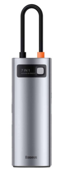 Baseus Metal Gleam Series 7in1 Daudzfunkcionāla USB-C HUB Dokstacija (WKWG020113)