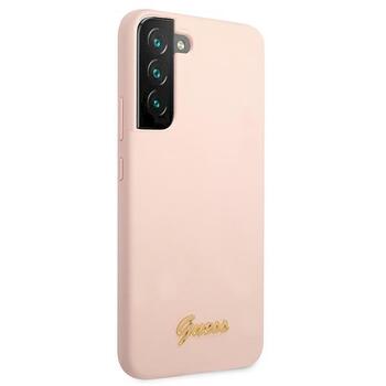 Guess GUHCS22MLSLMGPP Hardcase Silicone Script Metal Logo Защитный чехол для Samsung Galaxy S22+ S906 / розовый (GUHCS22MLSLMGPP)