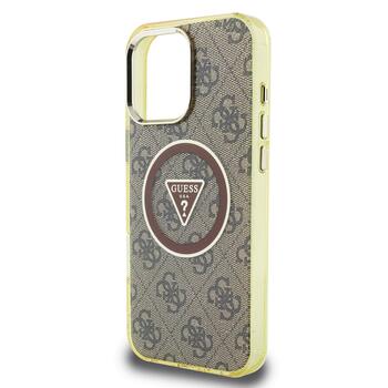 Guess IML 4G Glitter and Triangle Logo MagSafe Защитный чехол для Apple iPhone 16 Pro (GUHMP16LHG4PRTGW)