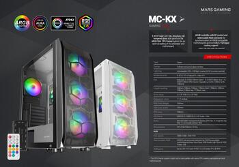Mars Gaming MC-KX XXL Компьютерный корпус E-ATX / 5x FAN / ARGB Chroma (MCKX)