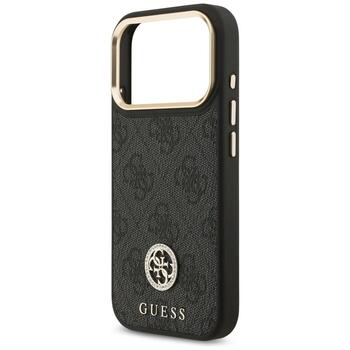 Guess 4G Strass Logo MagSafe Защитный чехол для iPhone 17 Pro / чёрный (GUHMP17LP4GRMDEK)