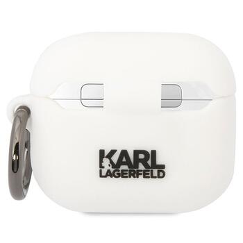 Karl Lagerfeld KLACA3SILKCW Защитный чехол для AirPods 3 Silicone Karl & Choupette / белый (KLACA3SILKCW)