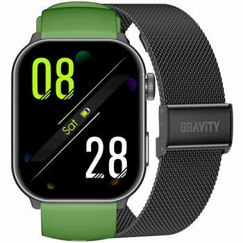 GRAVITY GT28-4 Мужские часы с ремешком + браслет / зелёный/чёрный (GT28-4)
