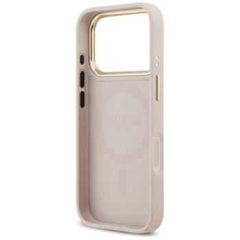 Guess Peony Hot Stamp MagSafe Case Защитный чехол для iPhone 17 Pro / розовый (GUHMP17LPSAMSECP)
