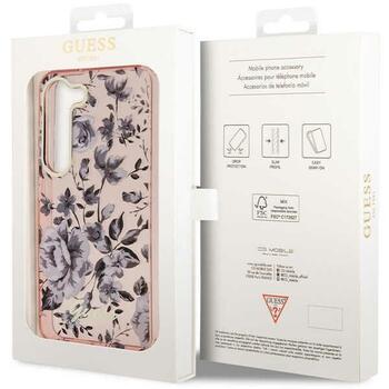 Guess GUHCS23MHCFWSP Flower Collection Защитный чехол для Samsung Galaxy S23+ S916 / розовый (GUHCS23MHCFWSP)